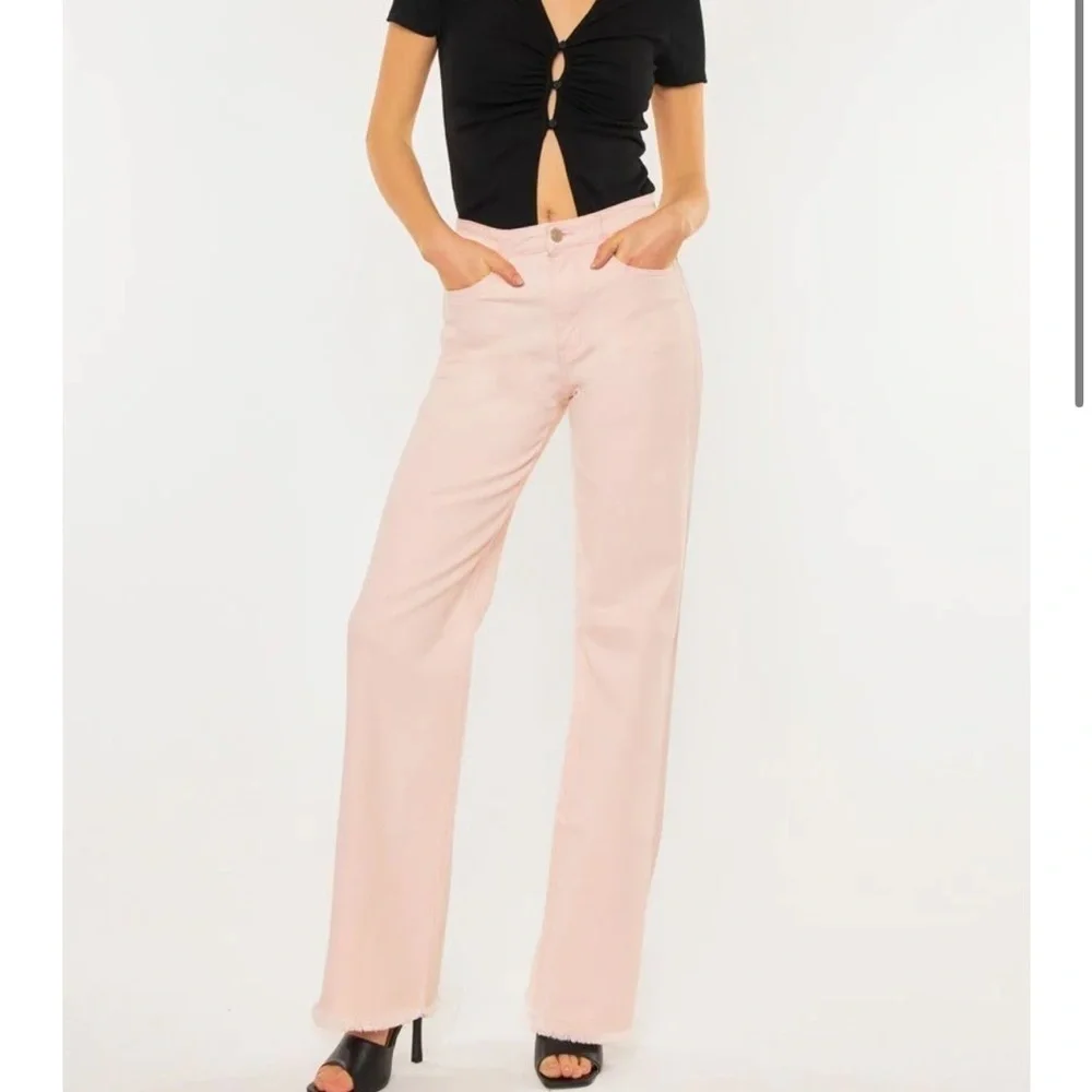 KanCan Ultra High Rise 90's Pink Flare (KC7444PK) SIZE 5/26 - Picture 6 of 8